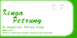 kinga petruny business card